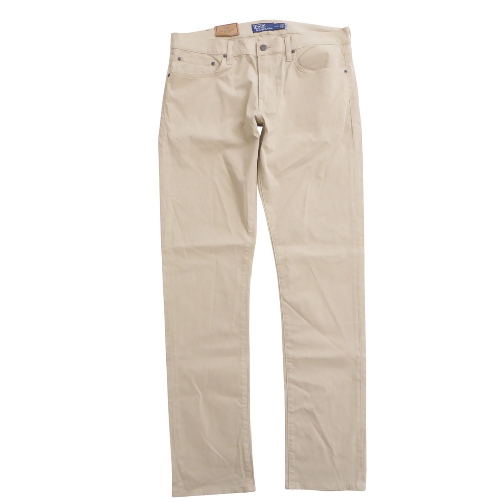Polo Ralph Lauren Mens Sullivan Slim Stretch Twill Pants Beige Stretch 34x34